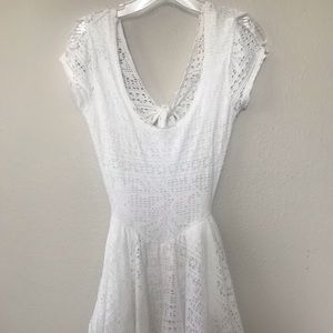 Free People Crochet Backless Romper